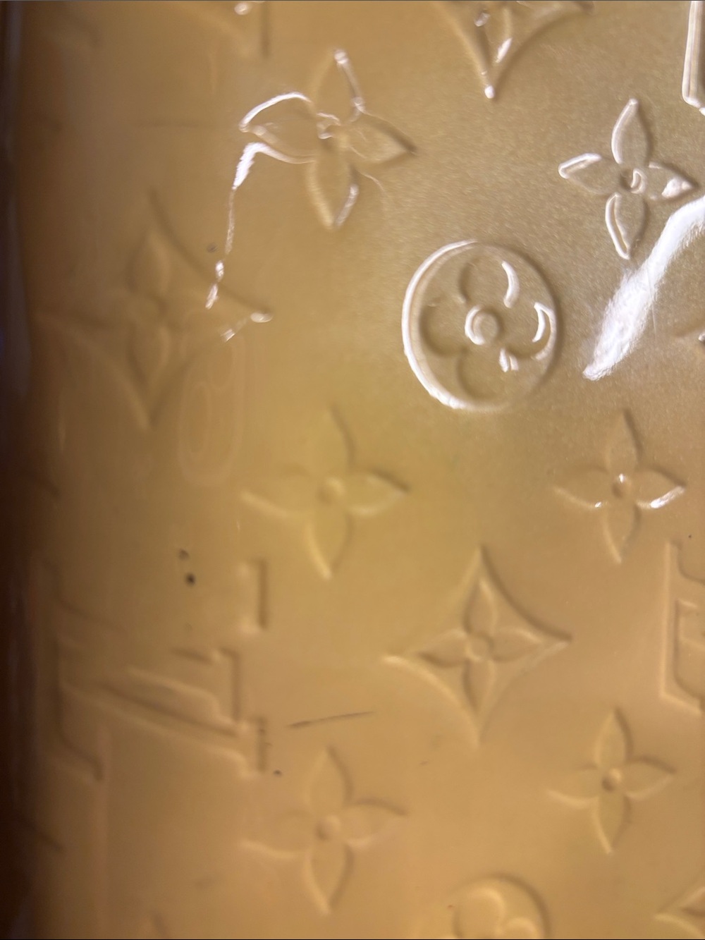 Louis Vuitton Yellow Patent Monogram Tote with Leather Trim original lv strap - Picture 4 of 14